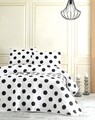 Set cuvertura de pat dubla 3 piese, Point - White, Eponj Home, 65% bumbac/35% poliester