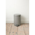 Cos de gunoi cu pedala, Brabantia, NewIcon, 20 L, 38x29x46.7 cm, otel, gri