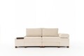 Canapea extensibila 3 locuri, Balcab Home, 825BLC4309, Lemn, Crem