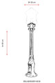 Lampadar de exterior, Avonni, 685AVN1271, Plastic ABS, Negru