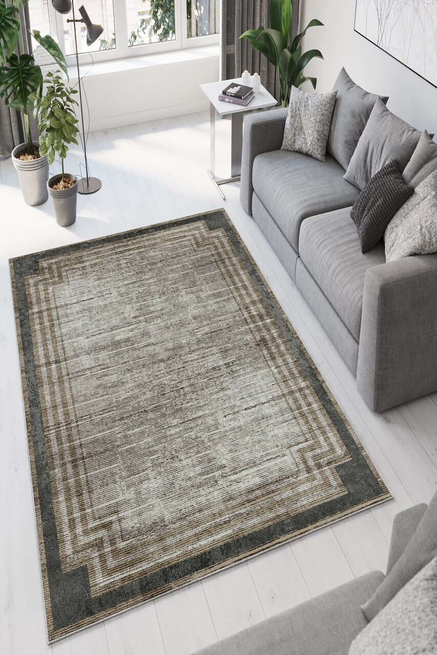 Covor W815 180x280 cm Poliester Bej / Nurcă / Gri