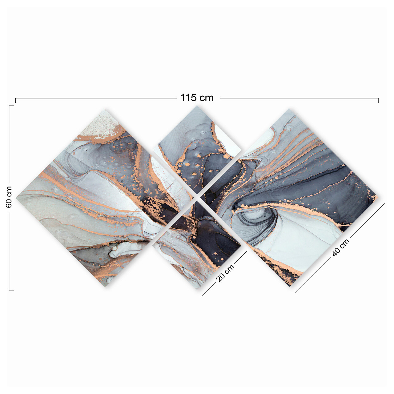 Set 4 tablouri decorative, 4MDF1855007509, MDF, Imprimat UV, Multicolor
