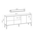Consola, Emerald, Lucky, 180 x 80 x 40 cm, pal melaminat, alb