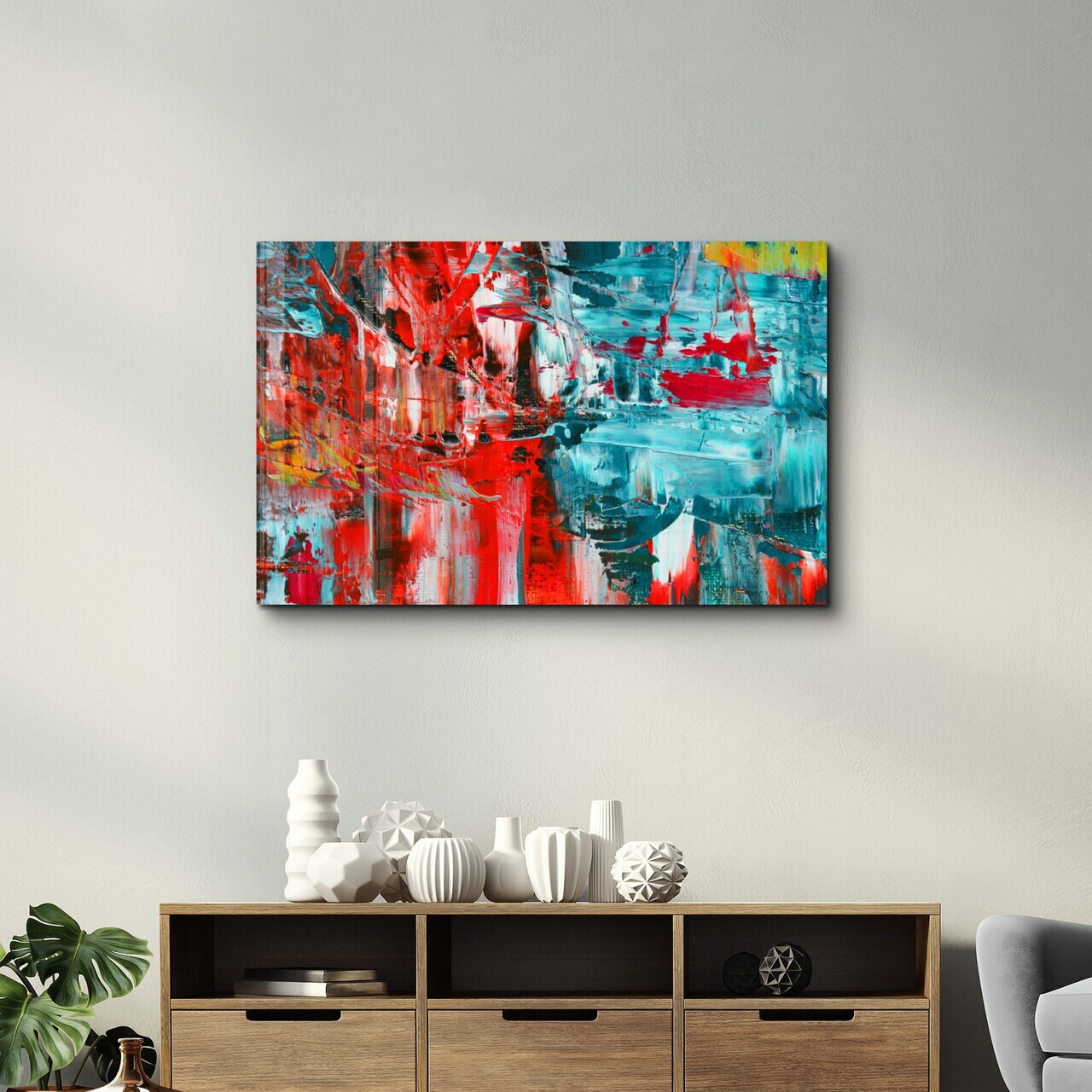 Tablou decorativ, OGLS-7097, Dimensiuni: 70 x 110 cm, Multicolor — imaginea 2