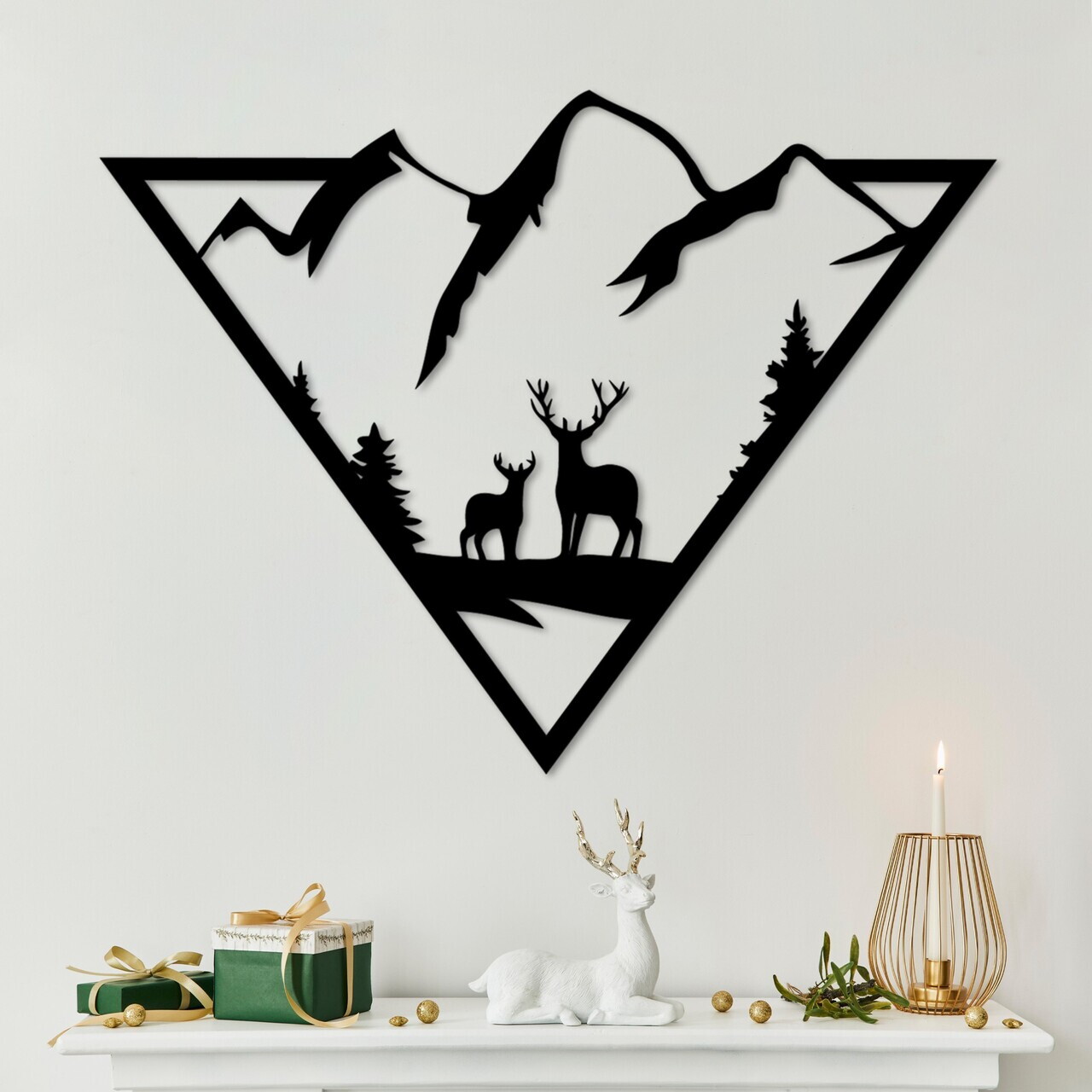 Decoratiune de perete, Mother And Son 4, Dimensiuni: 42 x 55 cm, Negru
