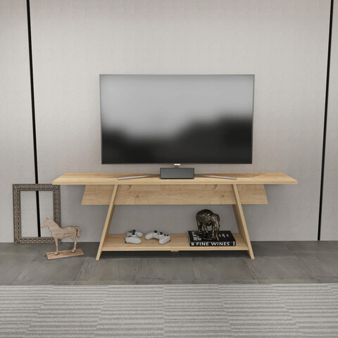 Comoda TV, Retricy, Lanca 150, 150x35x50 cm, PAL, Maro mezoni.ro
