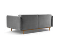 Canapea 2 locuri, Noomi-88, Micadoni Home, 162x94x75 cm, catifea, gri