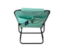 Covoras pliabil pentru plaja + perna Heinner, 51x151x45 cm, otel/textil, albastru inchis