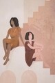 Tablou decorativ Lady -B, Mauro Ferretti, 80x100 cm, lemn pin/canvas pictat manual