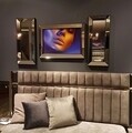 Set tablou si 2 oglinzi decorative T806, Neostill, sticla temperata, 50 x 70 cm/30 x 70 cm