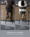 Set 2 scaune de bar, Vasagle, Ekho, 57x101 cm, sezut rotativ, otel/piele ecologica, negru