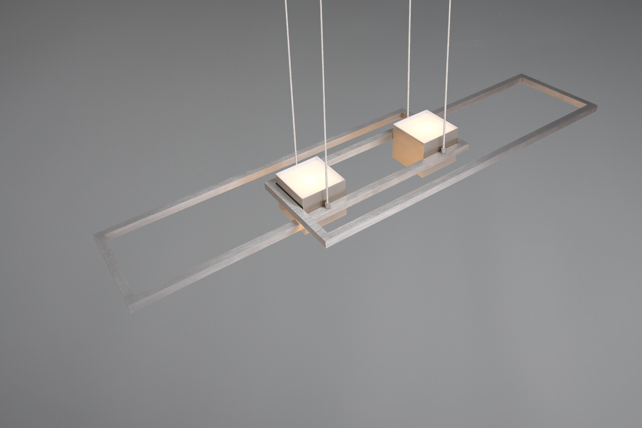 Lustra Albany, TRIO, 100x28x150 cm, 37W, 1x SMD, aluminiu, argintiu mat - 1 | YEO