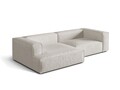 Coltar modular stanga 4 locuri, Nuria-260, Micadoni Home, 292x147x72 cm, tesatura boucle, gri bej melange