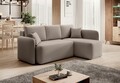 Coltar extensibil dreapta 3 locuri ELTAP, Hadson, 206x150x89 cm, lemn/poliester, bej inchis