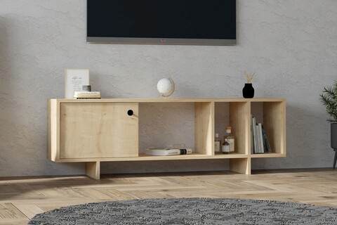 Comoda tv, asse home, folsom, 140x45x29 cm, stejar
