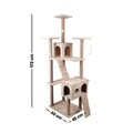Casă pentru pisici, Paws & Whiskers, Verona, MATERIAL TEXTIL WELSOFT, Bej