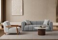 Canapea 3 locuri, Atelier del Sofa, 752EST1181, Gri