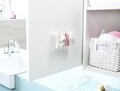 Organizator de perete pentru cosmetice Vision, Compactor, 4 compartimente, 6 x 12 x 3.7 cm, plastic, transparent