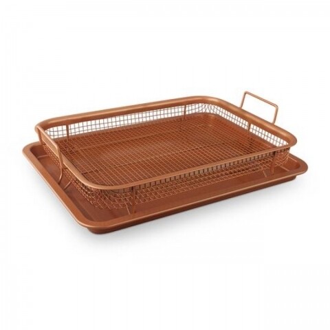 Set tava de copt cu sita antiaderenta, Blaumann,  32.5 x 24.2 cm, aramiu