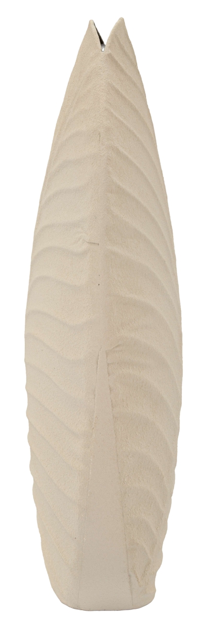 Vaza decorativa Dune High, Mauro Ferretti, 26x11x41 cm, fier, crem