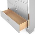 Comoda inalta, Opera, 79 x 40 x 116 cm, mdf/oglinda, alb mat
