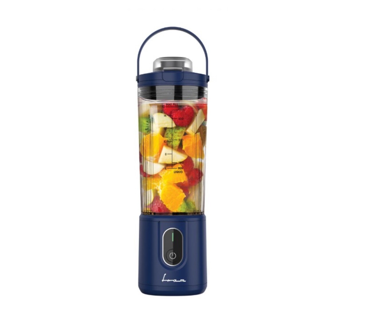 Blender portabil Fram, 7.4V, 400 ml, albastru - imagine 5