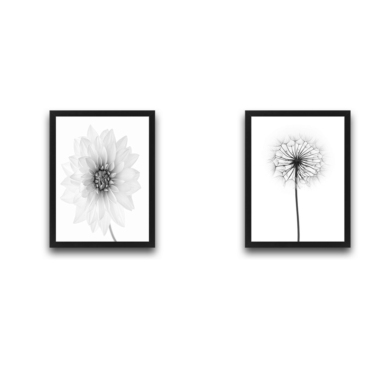 Set 2 tablouri decorative, All White Flower Set, PAL, Hartie, Multicolor - 1 | YEO