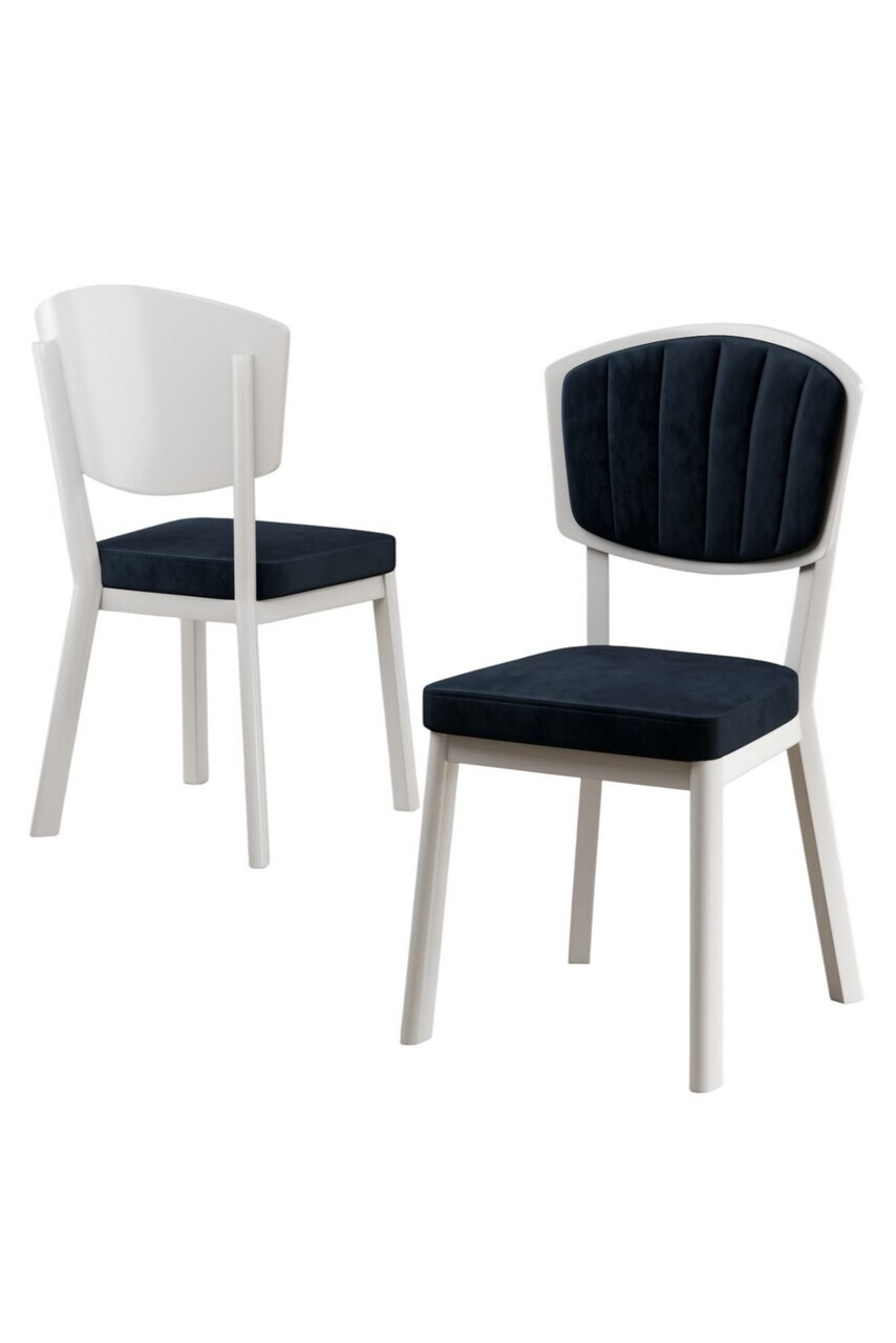 Set scaune 2 piese, Hanah Home, Nape, Antracit/Alb — imaginea 2