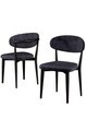 Set scaune 6 piese, Hanah Home, Onex, Antracit / Negru