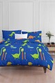 Lenjerie de pat pentru o persoana 2 piese, Dinolar - Dark Blue, Eponj Home, 65% bumbac/35% poliester