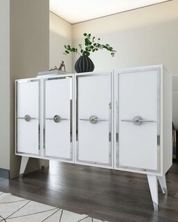 120x80x29.6 cm, Alb;Argintiu