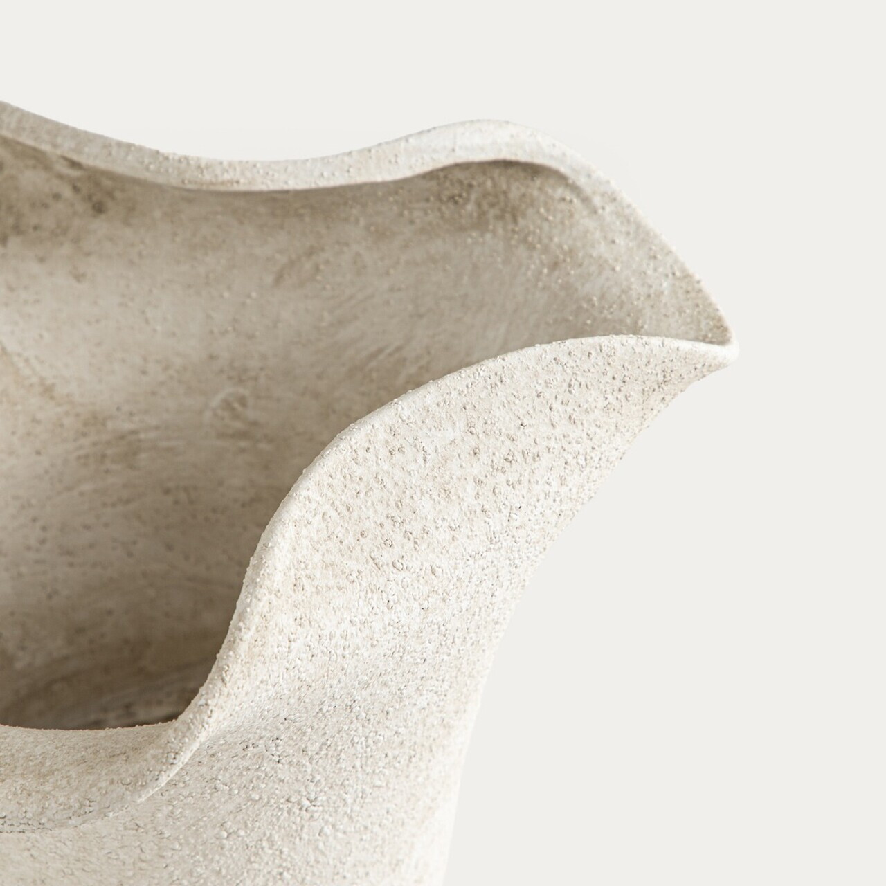 Vaza Tavero, Homla, 25x22x16 cm, ceramica, alb — imaginea 3