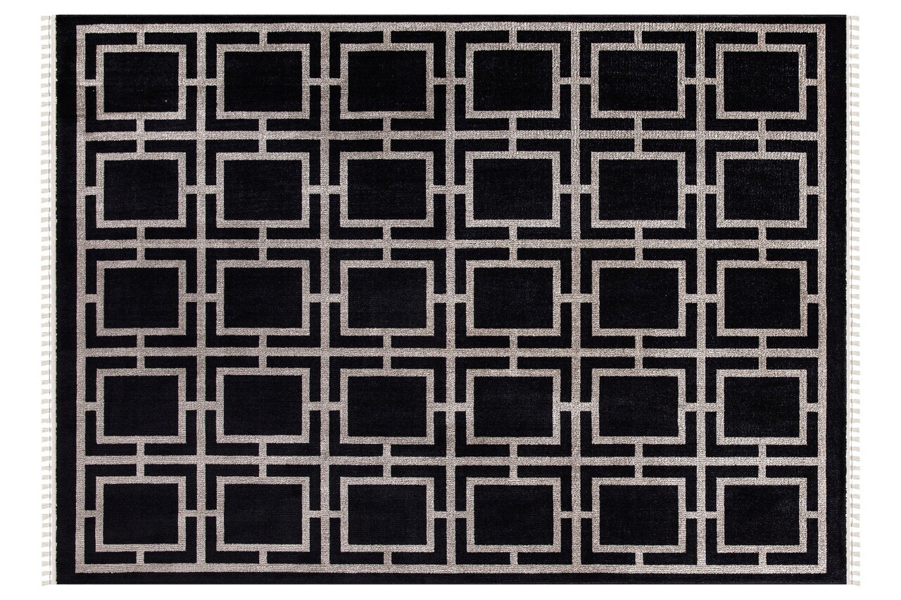 Covor, 53078 Amour, 118x180 cm, Poliester, Alb/Negru