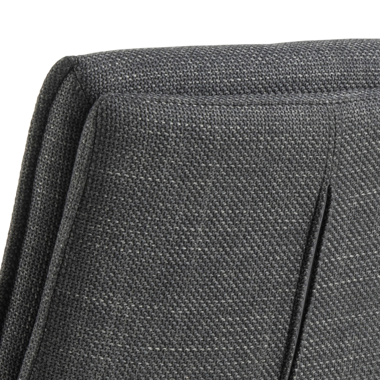Scaun de bar Flynn, Actona, 44x53x107 cm, rotativ, tesatura structurata/otel, gri inchis - view 2