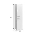 Dulap multifunctional Chad, Pakoworld, 45x40x188 cm, PAL melaminat, alb lucios