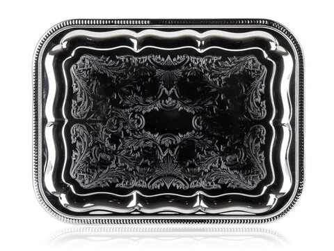 Tava pentru servire, Akcent, Banquet, 41x31 cm, metal cromat