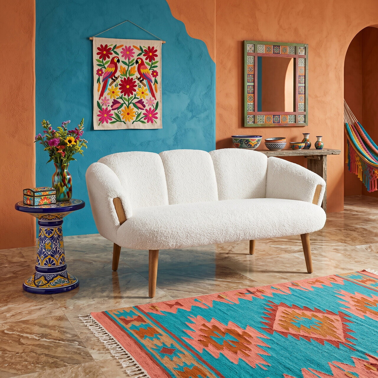 Canapea 2 locuri, Atelier del Sofa, 666HAC5111, PAL, Alb — imaginea 2