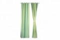 Set 2 draperii decorative, 100% bumbac, Green Stripes