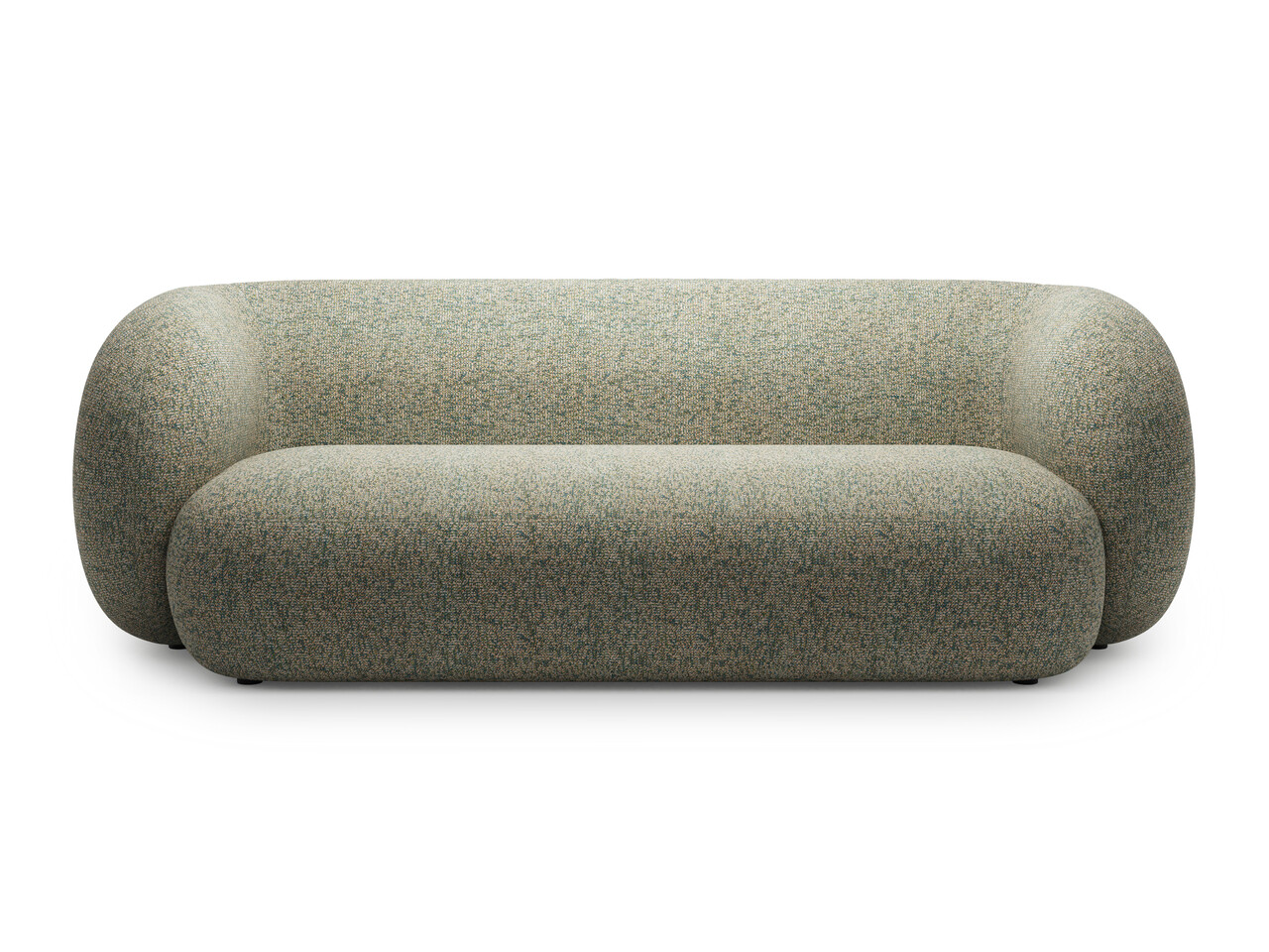 Canapea modulara 3 locuri, Kate, Micadoni, 213x99x76 cm, tesatura structurata, verde muschi melanj