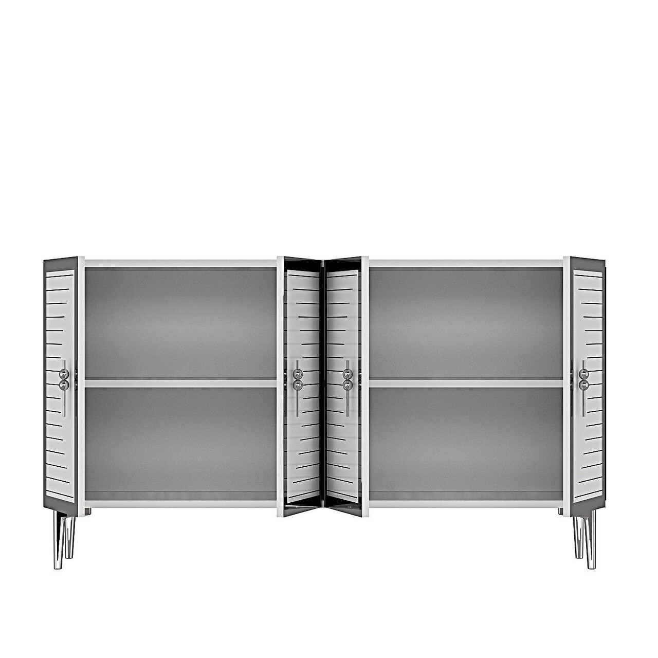Consola, Hanah Home, Tuna 120, 120x75x32 cm, Alb / Argintiu - view 8