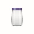 Borcan cu capac, Mandacaru, 1.2 L, plastic (PP)/sticla termorezistenta, mov