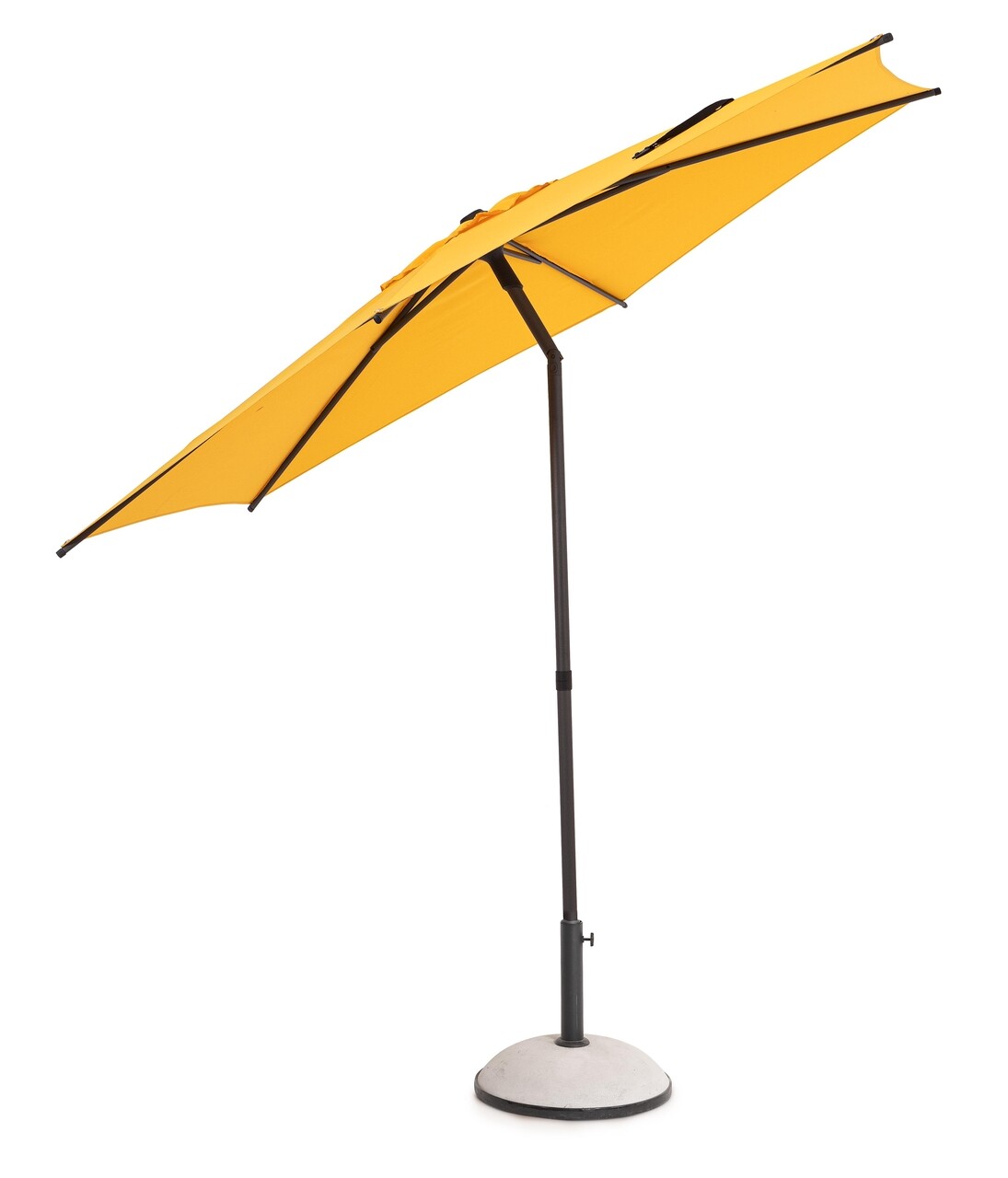 Umbrela pentru gradina / terasa Samba, Bizzotto, Ø 270 cm, stalp Ø 38 mm, otel/poliester, galben mimosa - 1 | YEO