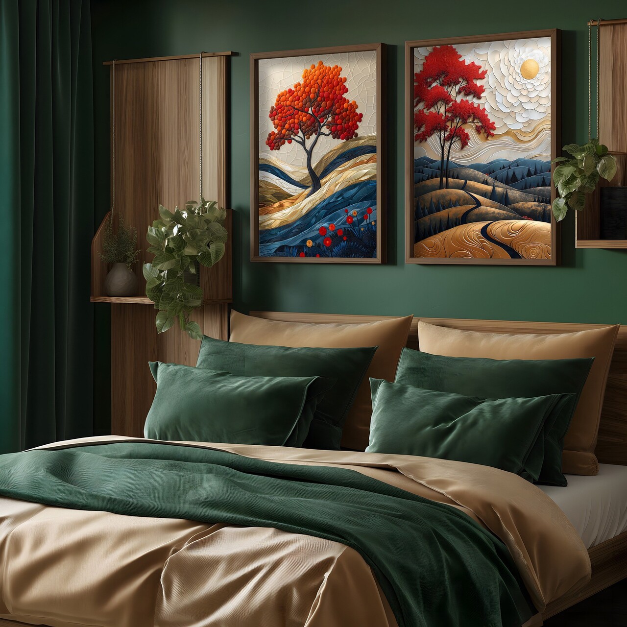 Set 2 tablouri decorative, HUM102, Cadru: 100% MOLID, Multicolor - view 4
