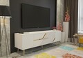 Comoda TV, Olivia, Dekolp5, Alb/Auriu