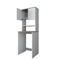 Dulap pentru masina de spalat, Wren, KD101 - 1950, 65 x 183.6 x 60 cm, pal melaminat, alb/nuc