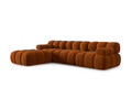Canapea modulara 4 locuri, Bellis-51, Micadoni Home, 282x188x70 cm, catifea, teracota