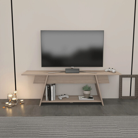 Comoda TV, Retricy, Lanca 150, 150x35x50 cm, PAL, Maro mezoni.ro