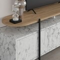Comoda TV, Decortie, Hanley Carrara, 160 x 48 x 35.6 cm, pal melaminat, multicolor