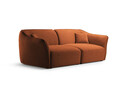 Canapea 3 locuri, Hailey, Micadoni Home, 206x102x79 cm, tesatura boucle, gri deschis
