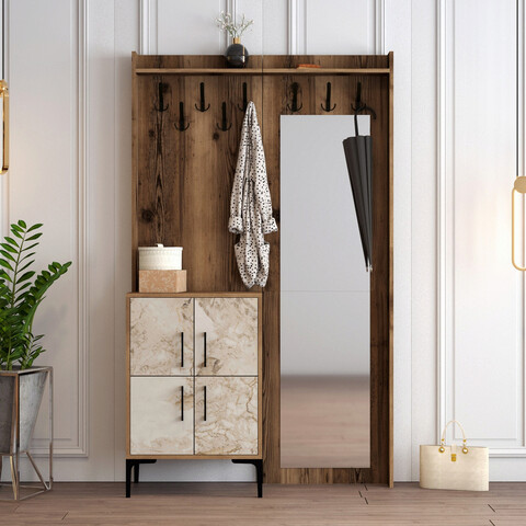 Cuier de perete, Hommy Craft, Berlin BC, 120x200x35 cm, Nuc / Alb Hommy Craft